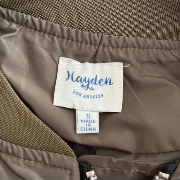Hayden Los Angeles army green bomber jacket size Small - Picture 7 of 10